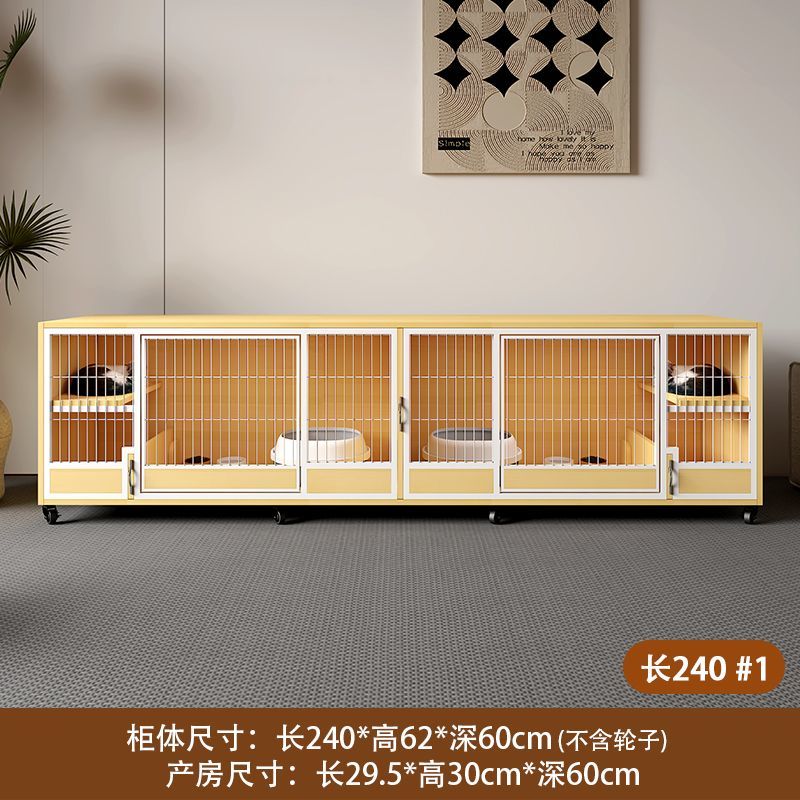 繁育猫笼实木猫柜猫别墅大型三层笼子寄养笼猫定制室内