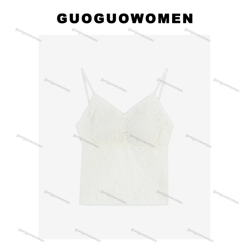 果果家 蕾丝夏季纯色女植物花卉吊带背心内搭抹胸小胸少女百搭