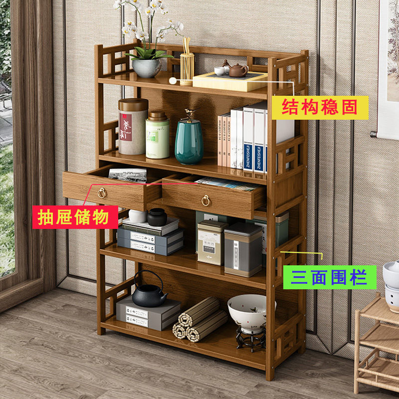 中式茶水柜小茶柜茶台茶桌边柜家用茶具茶叶收纳储物多宝阁置物架