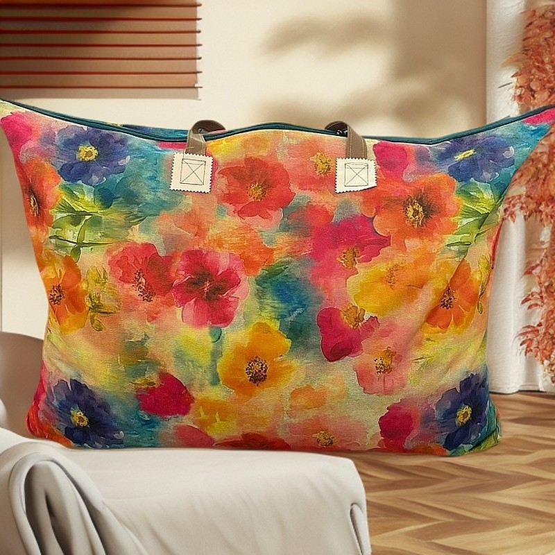 大号植绒布收纳袋防尘手提包搬家特大行李袋衣物行李袋