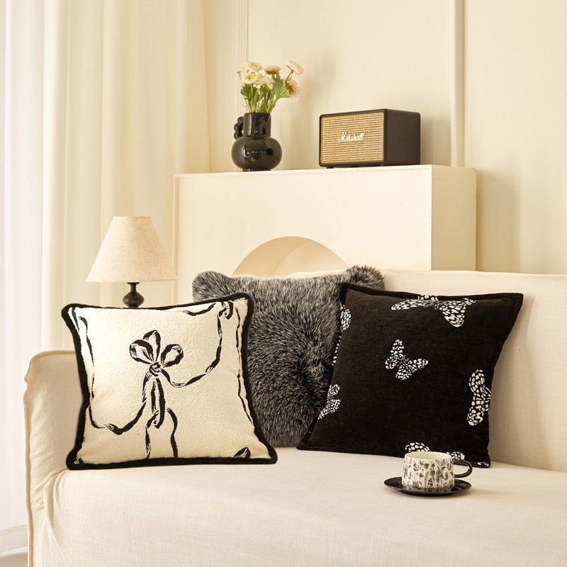 靠枕高级轻奢客厅沙发抱枕直播高端大气上档次床头靠垫软包大靠背
