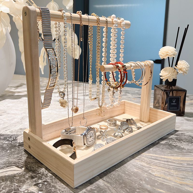 实木展示手饰挂件架首饰收纳盒手串桌面架手表文玩手链手镯手环佛