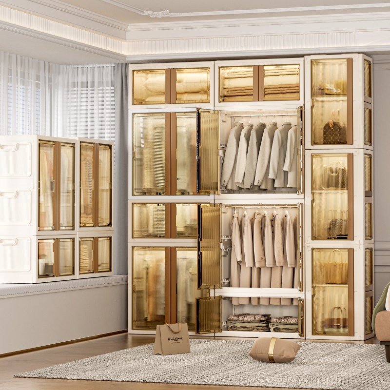 HAIXIN成人衣柜加长款家用轻奢收纳柜卧室简易衣橱大人衣服收纳箱