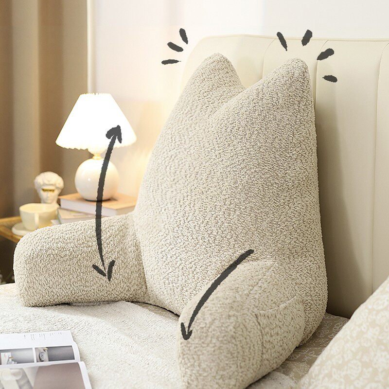 床头久坐靠枕大靠背沙发靠垫卧室飘窗看书床上护颈护腰靠垫可拆洗