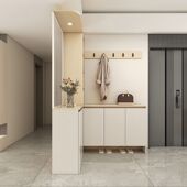 转角屏风柜定制入户转角玄关柜鞋 柜一体客厅进门隔断屏风柜门厅拐