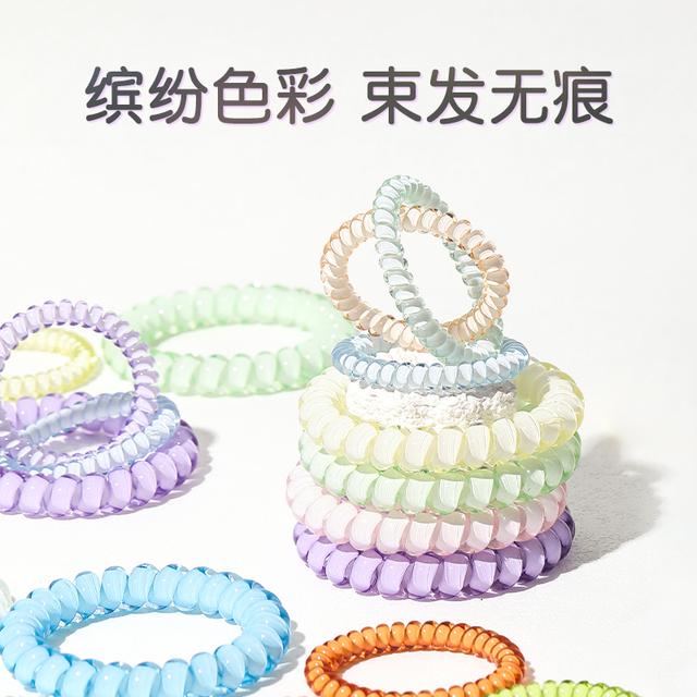 lolola萝萝拉电话线发圈高级感女头绳透明高颜值发绳扎头皮筋套装