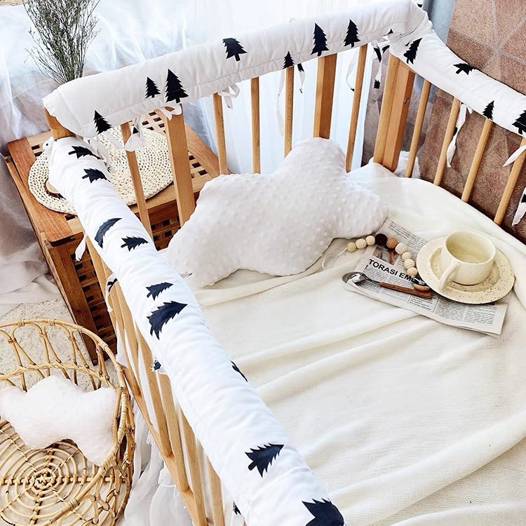 婴儿床围栏保护套婴儿床全棉防啃咬条防撞套儿童拼接床护栏宝宝BB