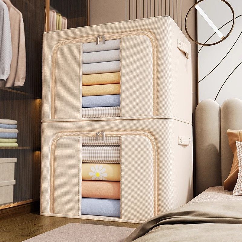 抢！特大号110L【拍一发三】牛津布收纳箱子可折叠加装棉被衣服家,收纳整理,收纳箱,淘宝优惠券,粉丝福利购,淘宝优惠卷