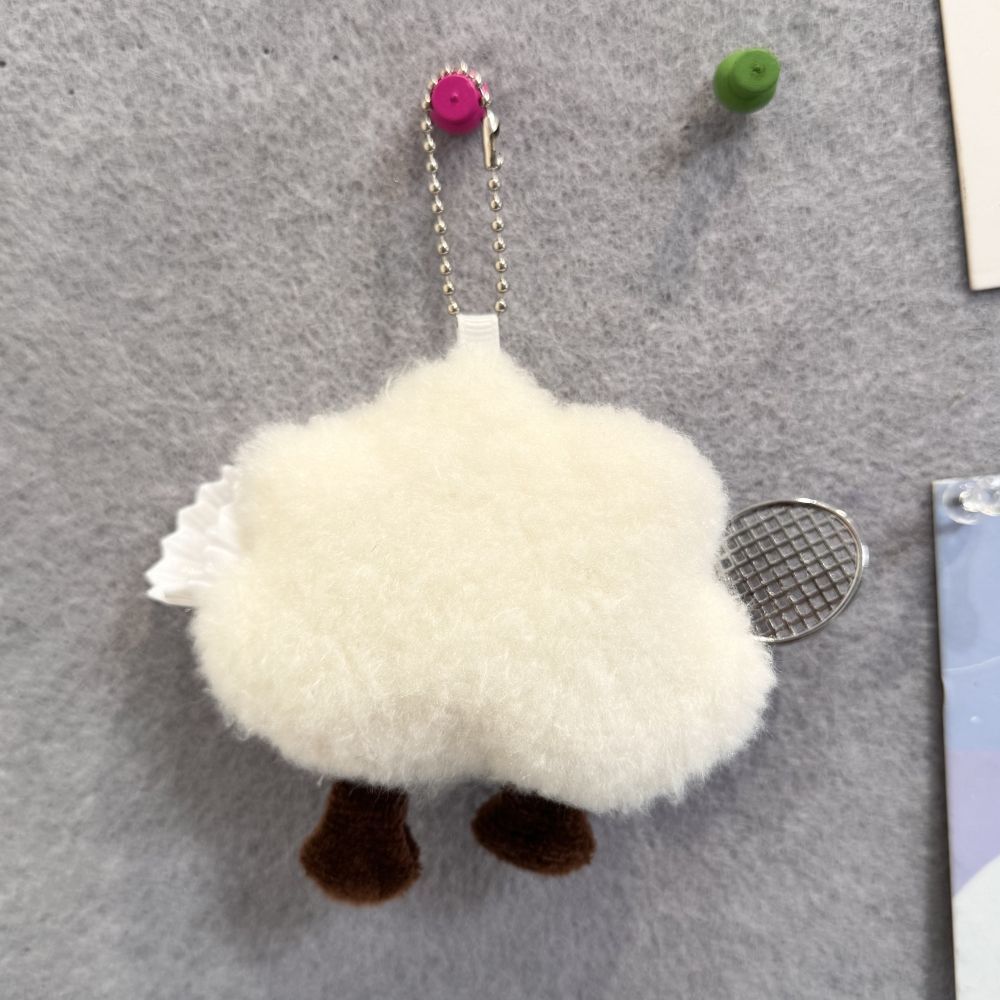治愈可爱羽毛球挂件打羽毛球的小云云朵生日挂饰mini背包挂链玩偶