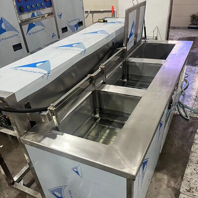 三槽超声波清洗机工业大功率配有抛动助洗有效清洗五金加工零件