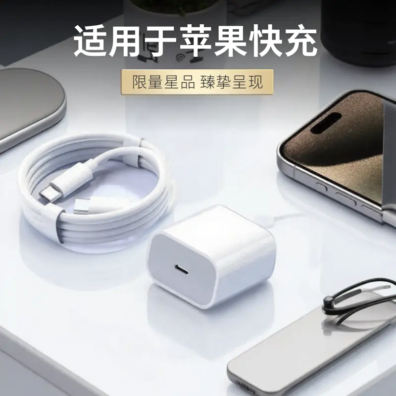 坦吉尼充电器适用于苹果45W17Pro15/14/13/12/11/14ProMax充电头快充套装iPhone16ProMa平板充电器套装充电线