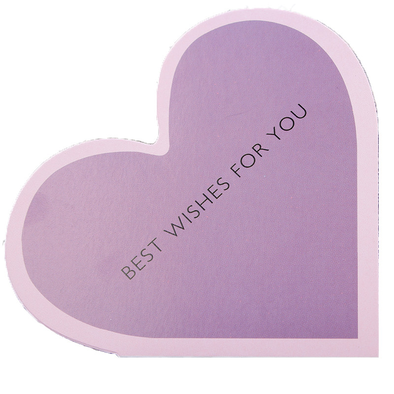 创意心形贺卡爱心情人节七夕祝福鲜花店留言卡带信封寄语小卡片