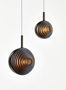 北欧卧室床头吊线灯个性餐厅吧台玻璃单头吊灯设计师创意组合灯具