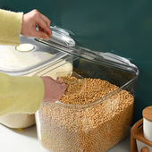 华师傅家用大容量装 米桶防虫防潮密封杂粮收纳盒塑料透明米箱20斤