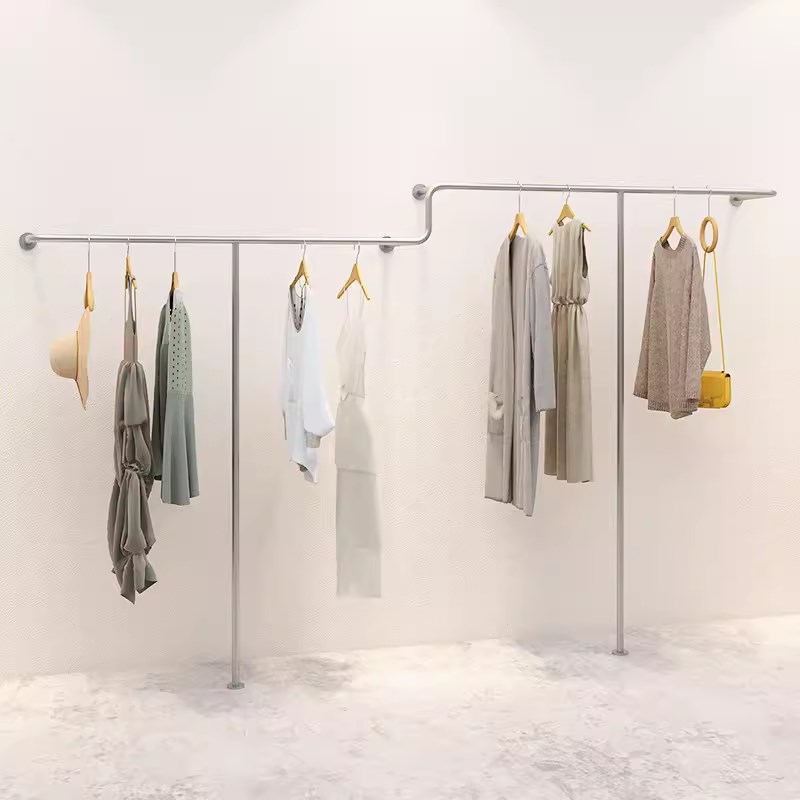 衣服架子挂衣架服装店专用女装店货架展示架简约上墙壁挂式陈列架