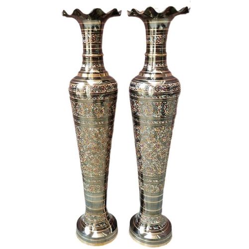 大落地铜花瓶摆件巴基斯坦铜器欧式公司酒店大厅装饰工艺品包邮