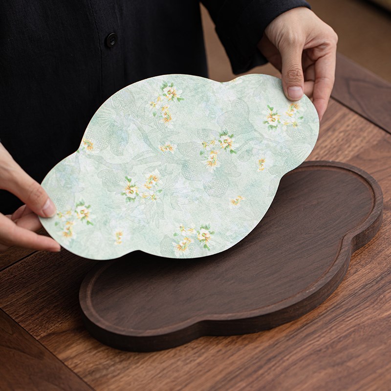 胡桃木色干泡茶盘功夫茶具壶承茶壶托盘收纳盘小型茶桌茶几茶台