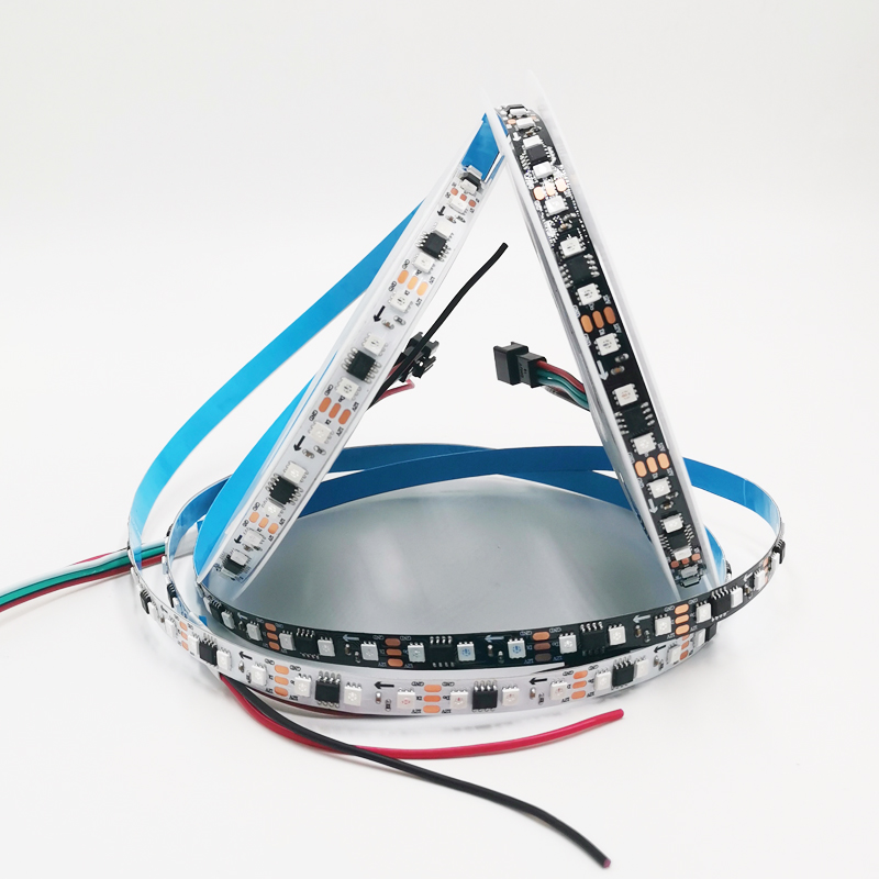 LED灯带12v高亮32段96灯/米8mm窄板全彩3535幻彩1903流水跑马灯条