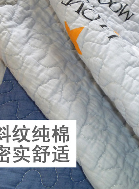 纯棉儿童床盖夹棉床单单件全棉加厚绗缝卡通四季通用单人床绗缝被