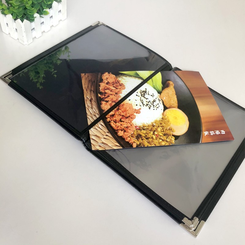 餐厅菜单本封面定制价目表设计定做LOGO点餐插页透明活页菜谱本