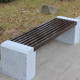 公园椅大理石休闲座椅户外花岗岩石头长条坐凳庭院防腐木塑木板凳