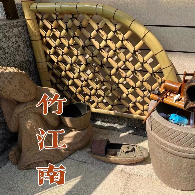 竹篱笆光悦寺防腐防霉竹门日式庭院户外围栏栅栏围挡花园别墅民宿