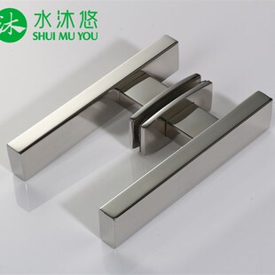水沐悠高端玻璃门淋浴房把手镜光不锈钢 304不生锈浴室门拉手L46