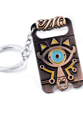 塞尔达传说周边荒野之息钥匙扣盾合金挂件戒指竖琴项链梅祖拉面具