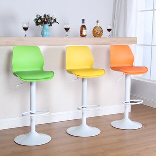 轻奢吧椅家用吧台椅北欧r式凳子现代简约椅靠背升降椅高脚凳前台