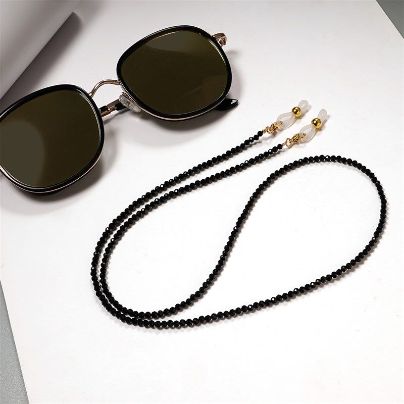 祖母绿切面黑尖晶石眼镜链条挂脖网红挂绳时尚防滑眼睛链口罩挂链,ZIPPO/瑞士军刀/眼镜,眼镜链,淘宝优惠券,粉丝福利购,淘宝优惠卷