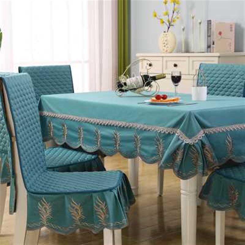 现代简约连体椅套罩纯色布艺餐桌布椅垫套装椅子套罩坐垫靠背一体