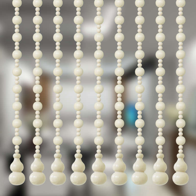 打孔对隔断桃木家用帘大门卧室厨房帘珠帘免玄关卫生间葫芦门帘