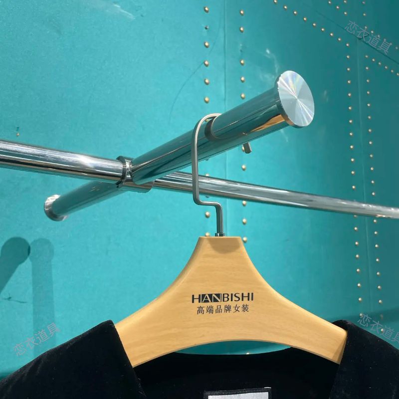 服装店正挂钩正挂杆配件圆管不锈钢正面服装M展示架可活动点挂衣