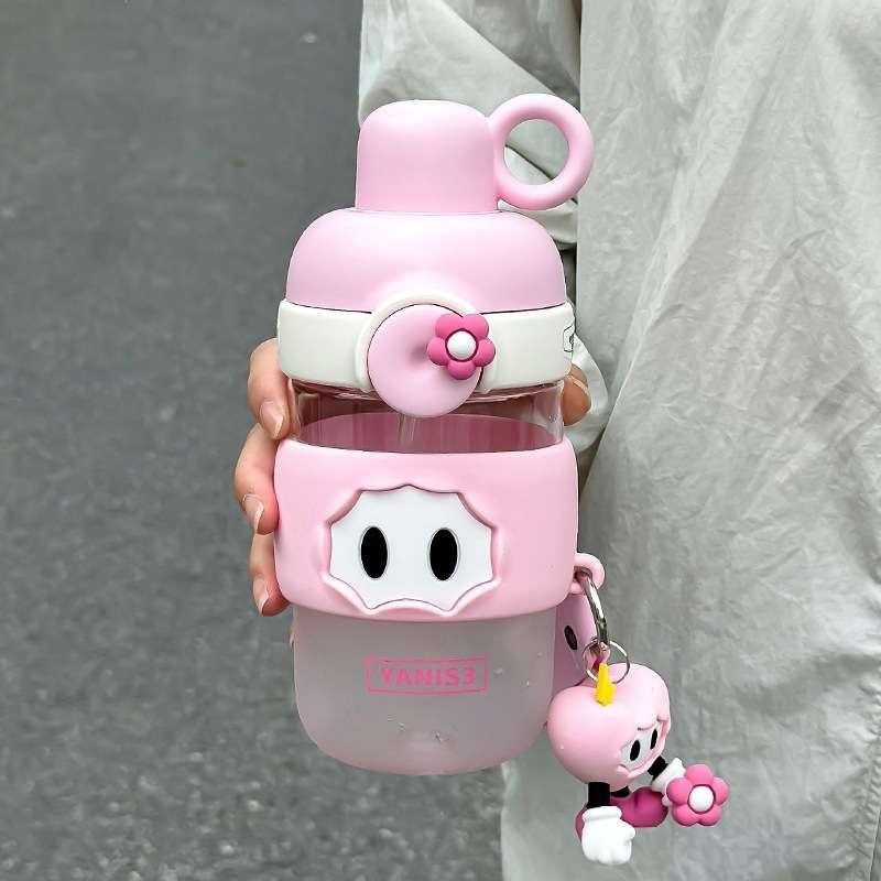 夏季新款水杯女生可v爱大容量双饮儿童吸管杯子