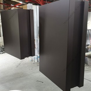 外立面铝板檐口收边雨棚装饰金属折弯材料3mm厚咖啡色氟碳铝单板