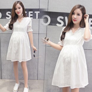 孕妇连衣裙夏季高级感哺乳裙2023时尚仙女夏装小个子超.仙夏天裙
