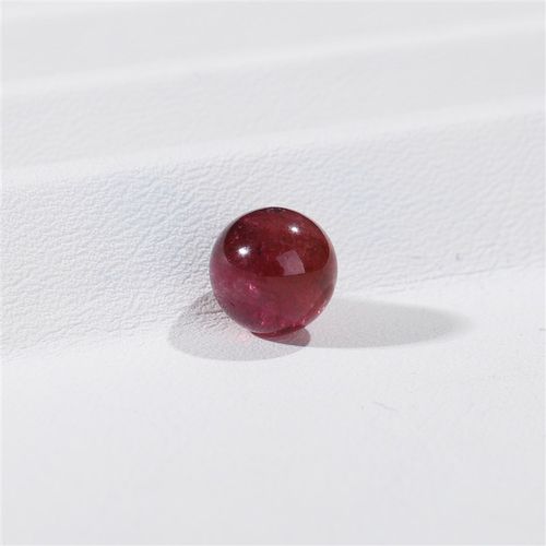 天然玫红碧玺散珠子手链diy男女士手串项链手工9.3mm串珠83号