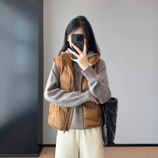 品质超赞 叠穿羽绒马夹波兰95白鹅绒防水轻盈保暖立领Z马甲背心女