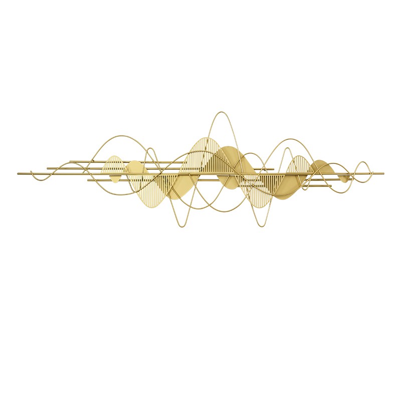 北欧轻奢立体金i属壁饰客厅背景墙饰壁挂创意时尚餐厅墙面装饰挂