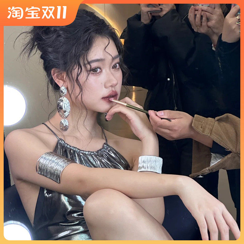 康康造型新娘耳环项链长款金属小众高级感礼服晨袍耳饰品跟妆配饰