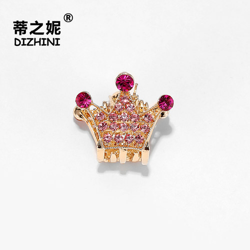 新鲜发夹日韩可爱少女抓夹水晶边夹小号刘海夹镶钻头饰发卡夹子