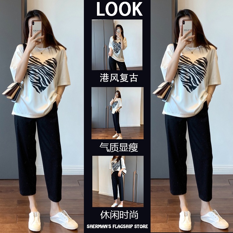 哺乳上衣夏季潮妈穿搭百搭T恤两件套产后哺乳衣T哺乳衣外出辣妈款