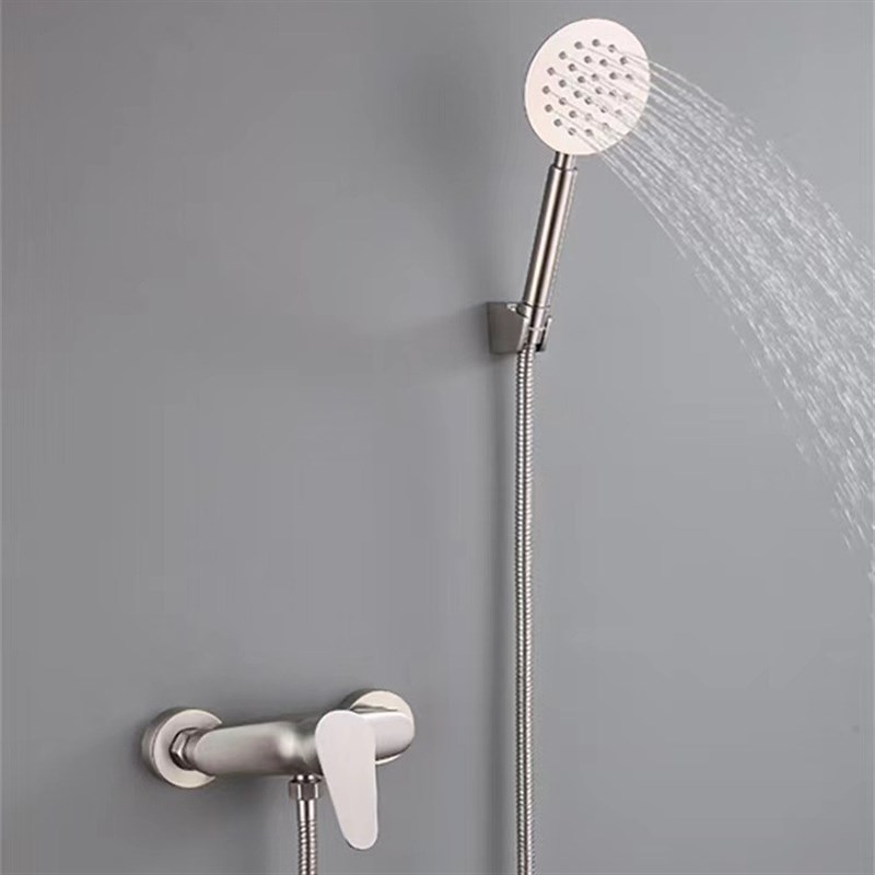 304不锈钢淋浴花洒套装单功能入墙式L冷热混水阀水龙头淋浴套