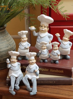 厨师人物模型公仔蛋糕店餐厅饭店创意厨房餐桌前台摆设装饰品摆件