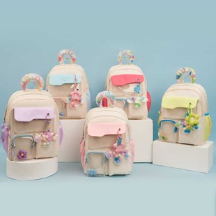 托米约翰双肩包可爱书包二次元女生小众大容量高颜值高中背包