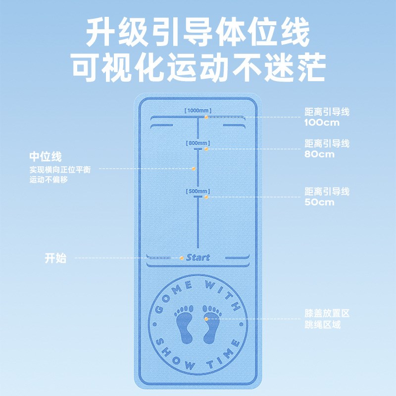 健腹轮专用垫防滑加厚p瑜伽健身垫家用男女士跳绳减震垫瑜珈运动
