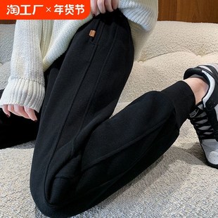 孕妇裤子外穿小个子大码九分裤加绒加厚K打底裤秋冬纯棉托腹怀孕