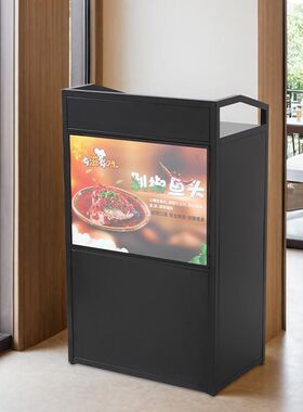 带灯片LED屏不锈钢演讲台可移动演讲桌迎宾台讲台可定制海报制作