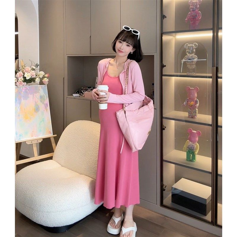 【甜欲图鉴】早秋款时尚连帽开衫吊带裙套装洋气连衣裙孕妇装夏款,孕妇装/孕产妇用品/营养,套装,淘宝优惠券,粉丝福利购,淘宝优惠卷