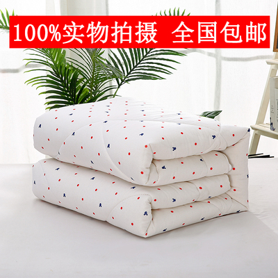 绗缝被春秋纯棉花被加厚保u暖全棉絮棉被子冬四季通用单人芯被子